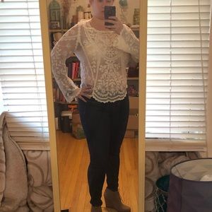 White embroidered blouse